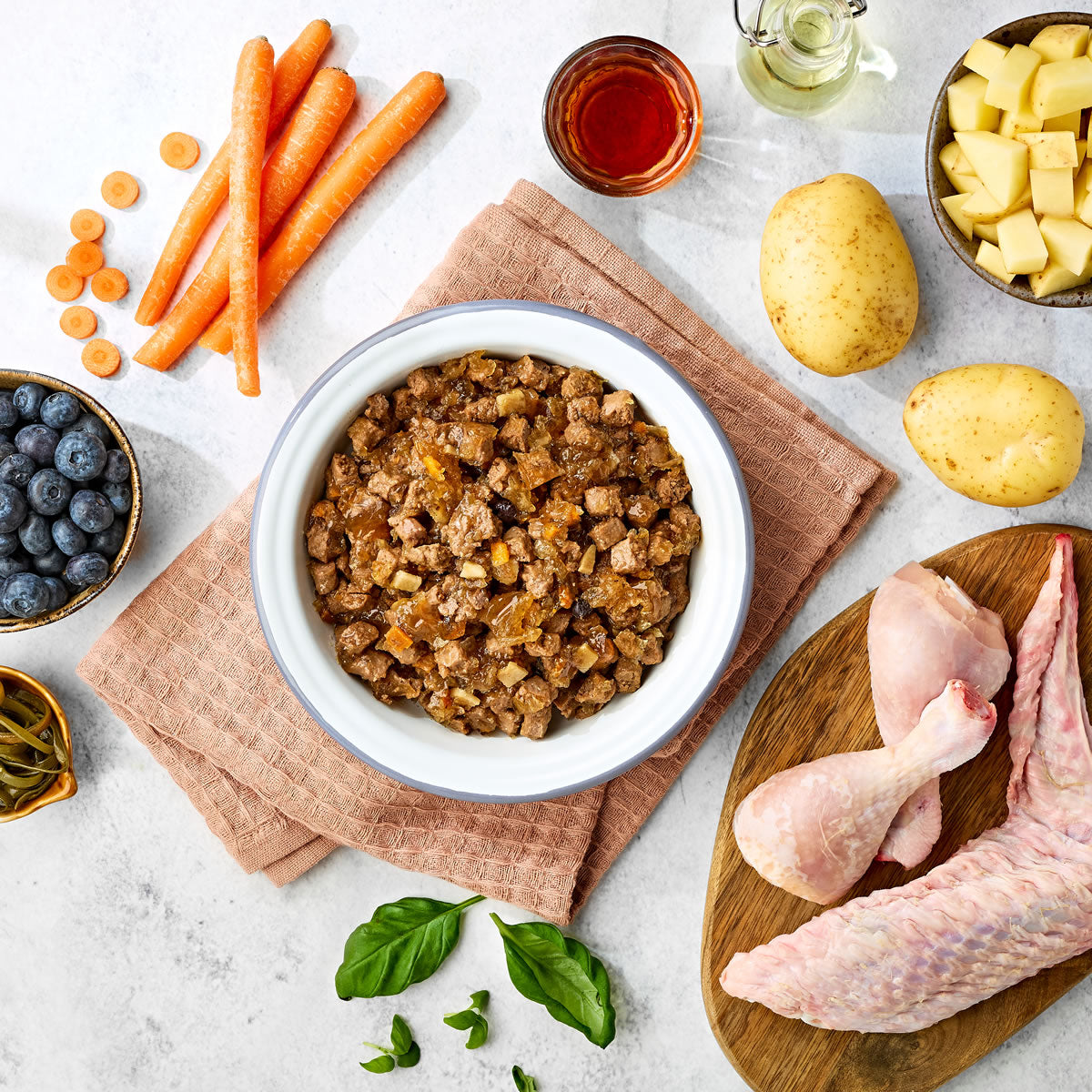 Adult Dog Turkey with Chicken in a Herb Jelly - Grain & Gluten Free Dog Food | 390g Cans x 12