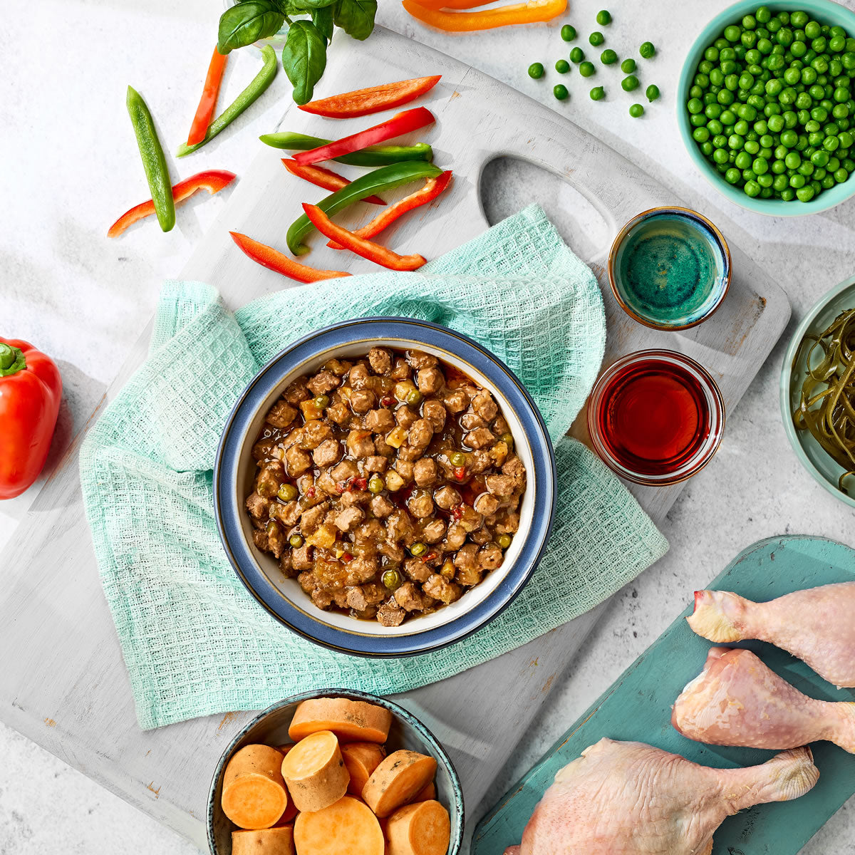 Adult Dog Duck with Chicken in Herb Gravy - Grain & Gluten Free Dog Food | 100g Pouches x 12