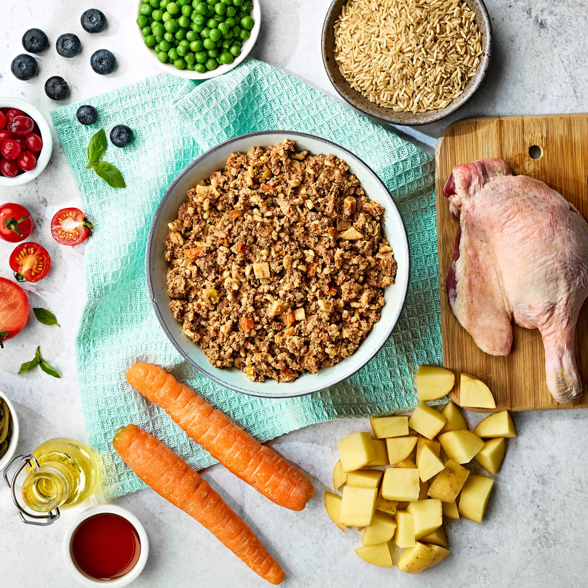 Adult Dog Duck with Rice and Vegetables - Wet Dog Food | 400g Trays x 7