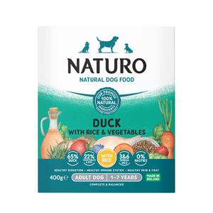 Adult Dog Duck with Rice and Vegetables - Wet Dog Food | 400g Trays x 7