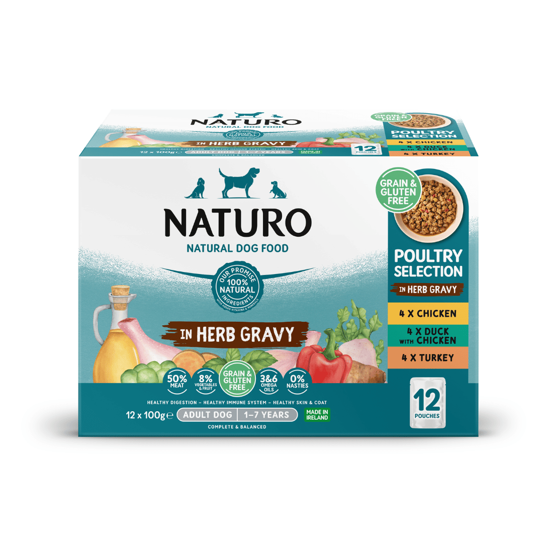 Adult Poultry Selection in Herb Gravy -  Grain & Gluten Free Dog Food | 100g Pouches x 12
