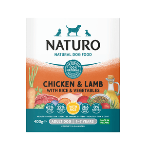 Adult Dog Chicken and Lamb with Rice and Vegetables - Wet Dog Food | 400g Trays x 7