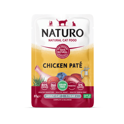 Adult Cat Chicken Pate - Grain Free Cat Food | 85g Pouches x 12