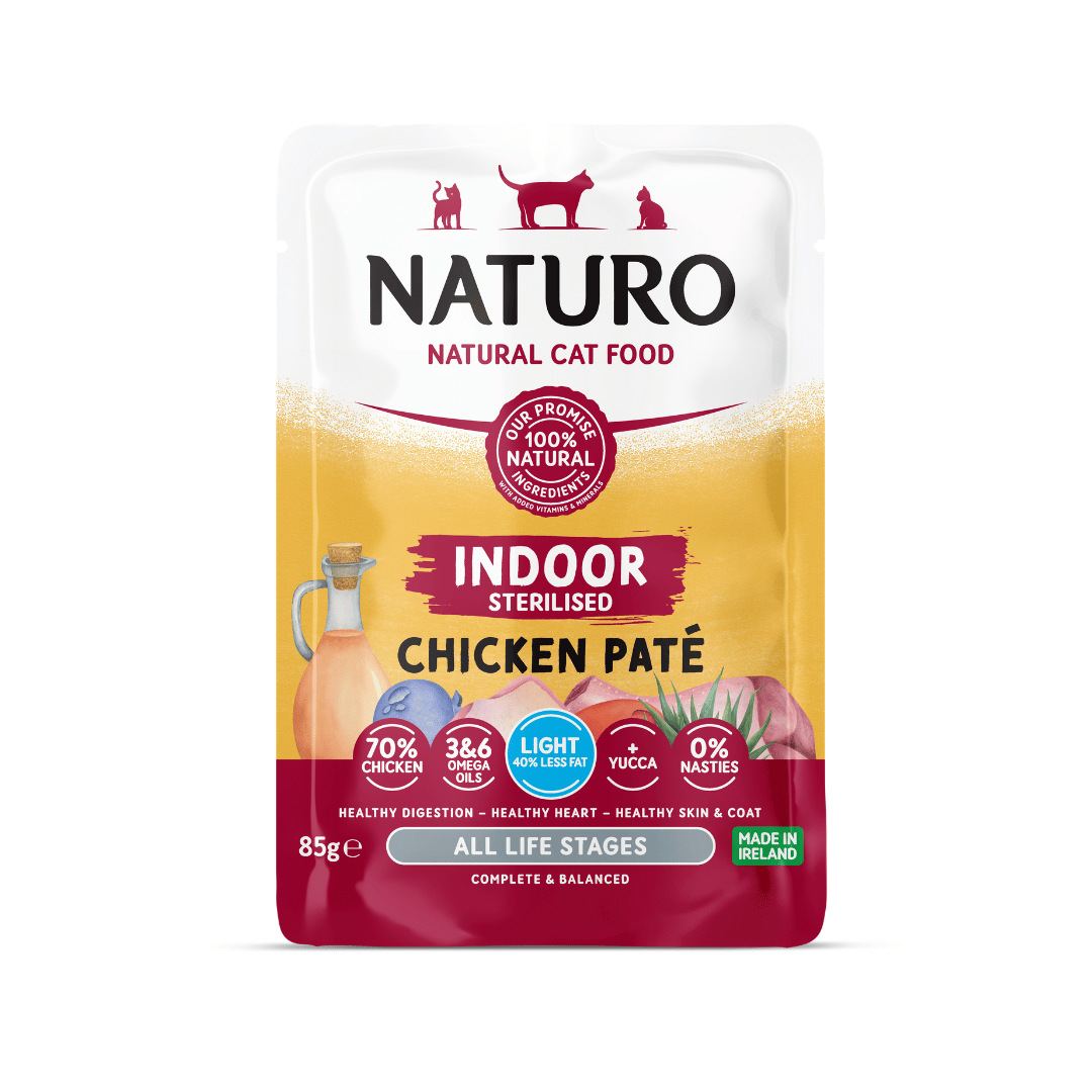 Adult Cat Indoor Sterilised Light Chicken Pate - Grain Free Cat Food | 85g Pouches x 12
