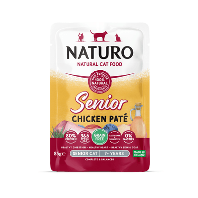 Senior Cat Chicken Pate - Grain Free Cat Food | 85g Pouches  x 12
