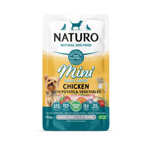 Adult Mini Dog Chicken with Potato and Vegetables  - Grain Free Dog Food | 150g Pouches x 8
