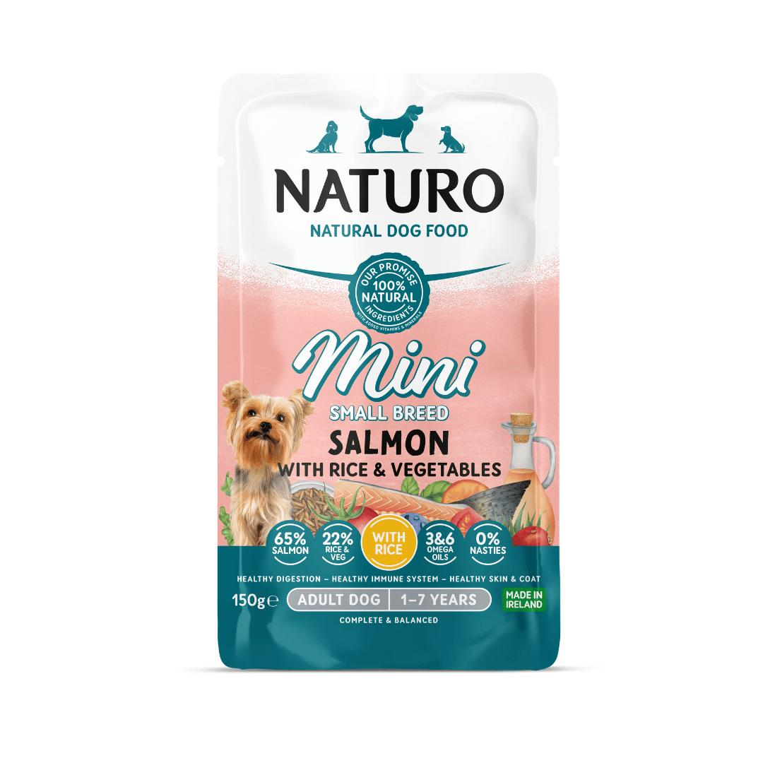 Adult Mini Dog Salmon with Rice and Vegetables - Wet Dog Food | 150g Pouches x 8