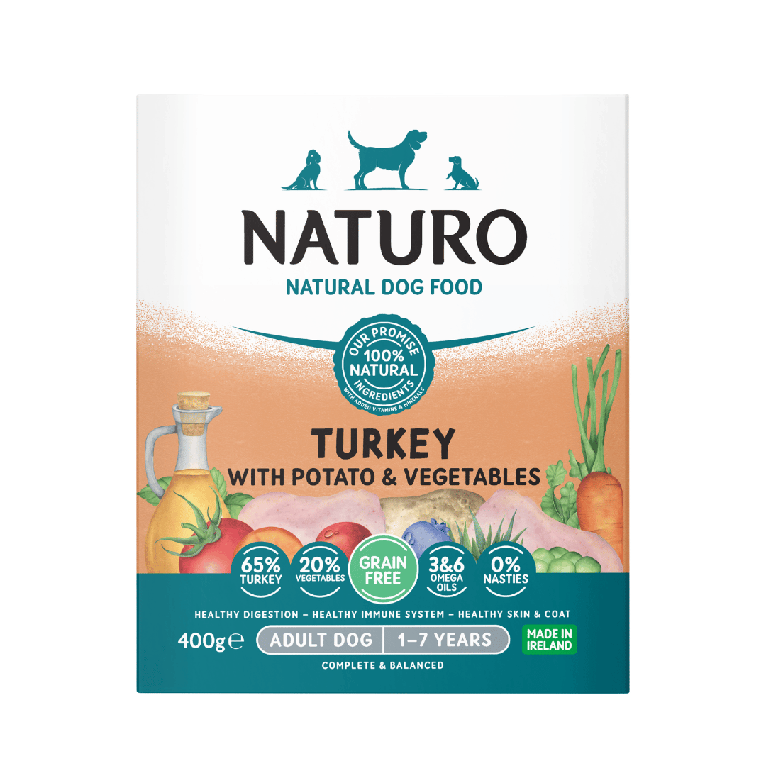 Adult Dog Turkey with Potato and Vegetables - Grain Free Dog Food | 400g Trays x 7