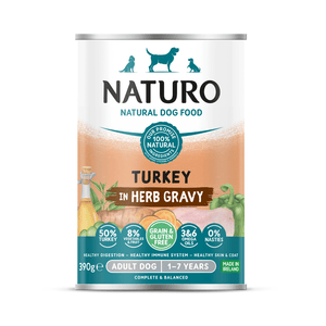 Adult Dog Turkey in a Herb Gravy - Grain & Gluten Free Dog Food | 390g Cans x 12