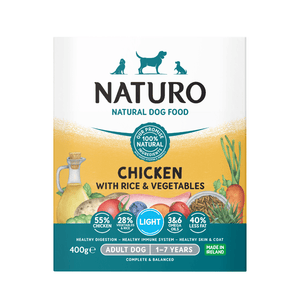 Adult Dog Light Chicken with Rice and Vegetables - Wet Dog Food | 400g Trays x 7