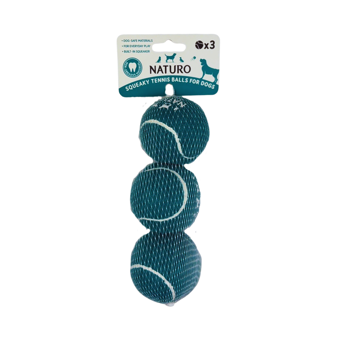 Naturo Squeaky Balls (Pack of 3)