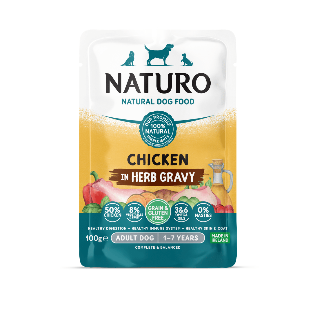 Adult Chicken in Herb Gravy -  Grain & Gluten Free Dog Food | 100g Pouches x 12