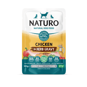 Adult Chicken in Herb Gravy -  Grain & Gluten Free Dog Food | 100g Pouches x 12