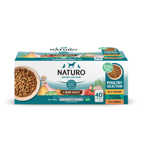 Adult Poultry Selection in Herb Gravy - Grain & Gluten Free Dog Food | 100g Pouches x 40