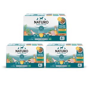 Senior Dog with Rice Variety Pack - Wet Dog Food | 400g Trays x 18