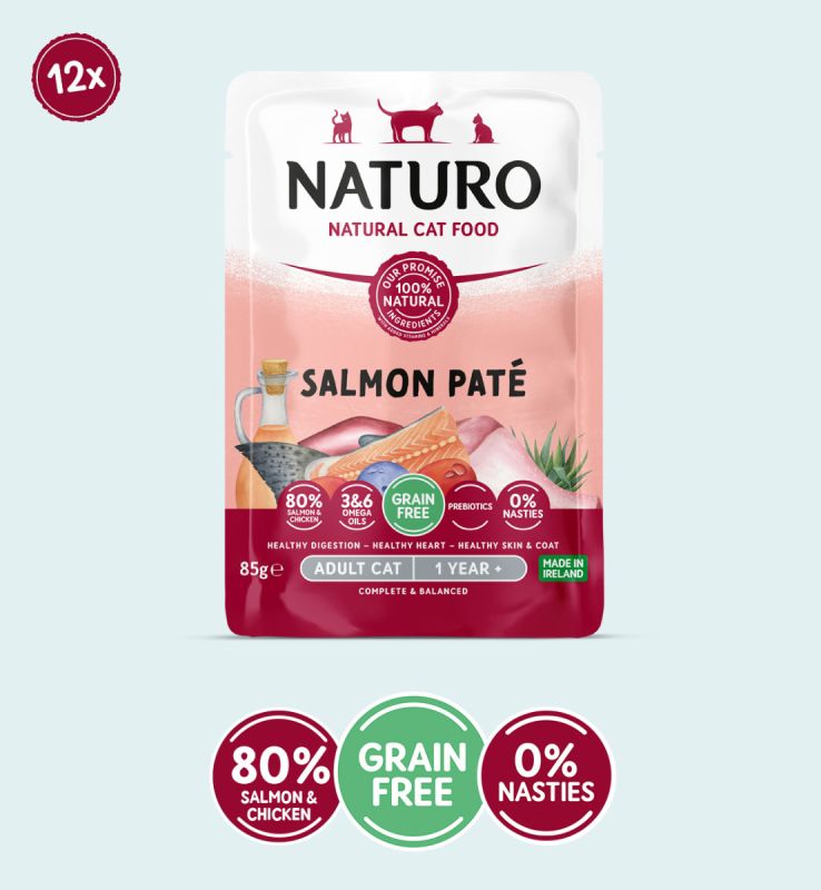 Naturo Cat Salmon Paté Pouch 85g x 12